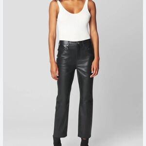 Women's Black leather pants